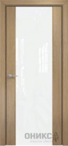Межкомнатная дверь Оникс Hi-tech Престиж Капучино, триплекс белый