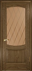 Межкомнатная дверь Лаура 2, Светлый мореный дуб (ПО)