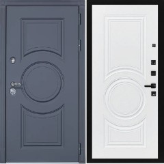 Входная дверь Cударь STR МХ-30 Софт серый/Д-8 Белый софт