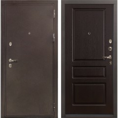 Металлическая дверь Лекс 5А Цезарь Ясень шоколад (панель №93)
