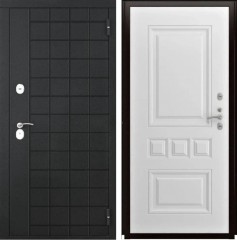 Входные двери L-36 Черный Муар/ФЛ-608 винорит white