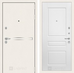 Металлическая входная дверь в квартиру Лайн WHITE 03 - Белый софт