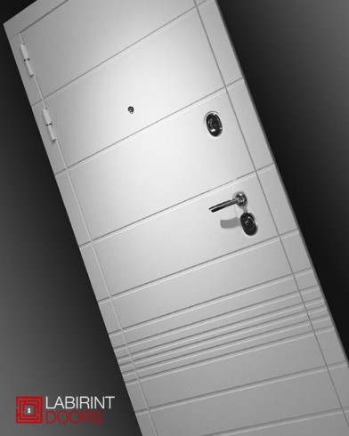 Металлическая дверь в квартиру Лабиринт Трендо 13 - Белый софт
