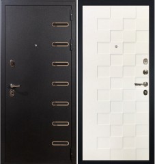 Металлическая дверь Лекс Квадро Белая шагрень (панель №71)
