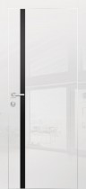 Дверь межкомнатная HGX-8 Белый глянец, стекло черное