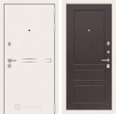 Металлическая входная дверь в квартиру Лайн WHITE 03 - Орех премиум