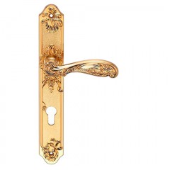 Дверная ручка Archie Genesis FLOR CL матовое золото (S. GOLD )