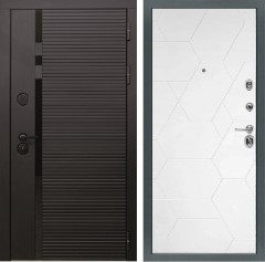 Входная дверь Cударь STR МХ-45 Черный кварц/М-16 Белый софт