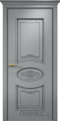Межкомнатные двери Оникс Classic Эмаль серая МДФ с декором