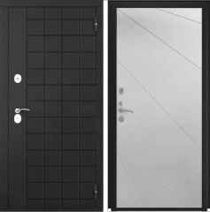 Входные двери L-36 Черный Муар/ФЛ-291 Белый софт