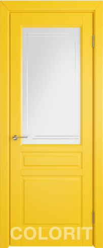 Межкомнатная дверь К2 ДО желтая
