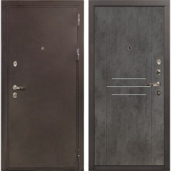 Металлическая дверь Лекс 5А Цезарь Бетон тёмный (панель №82)
