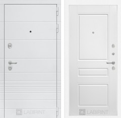Металлическая дверь в квартиру Лабиринт Трендо 03 - Белый софт