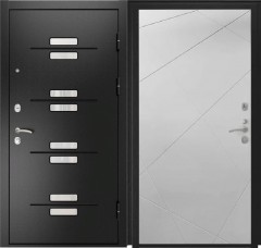 Входные двери L-13 Черный Муар/ФЛ-291 Белый софт