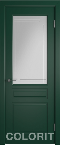 Межкомнатная дверь К2 ДО зеленый