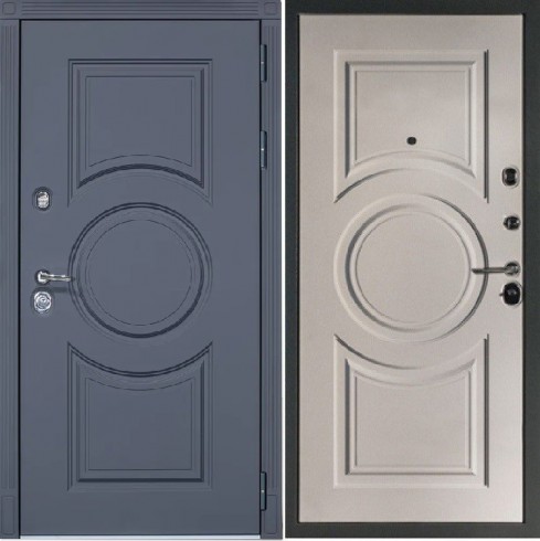 Входная дверь Cударь STR МХ-30 Софт серый/М-30 Белый софт