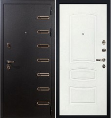 Металлическая дверь в квартиру Лекс Белая шагрень (панель №68)