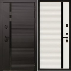 Входная дверь Cударь STR МХ-45 Черный кварц/МХ 45 белый матовый