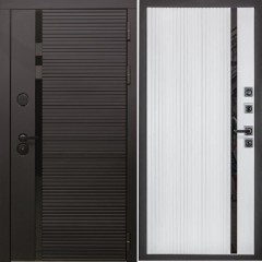 Входная дверь Cударь STR МХ-45 Черный кварц/МХ 46 белый матовый
