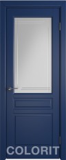 Межкомнатная дверь К2 ДО синяя