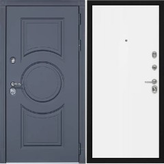 Входная дверь Cударь STR МХ-30 Софт серый/Н-1 Белый софт