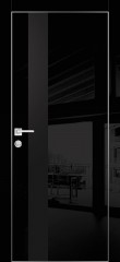 Дверь межкомнатная HGX-10 Черный глянец, стекло черное