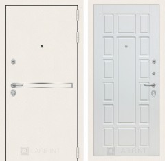 Металлическая входная дверь Лайн WHITE 12 - Белое дерево