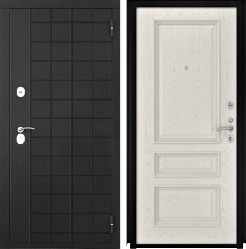 Входные двери в квартиру Luxor 36 Черный Муар/Гера-2 RAL9010
