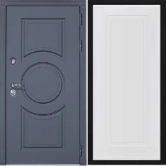 Входная дверь Cударь STR МХ-30 Софт серый/Н-10 Белый софт
