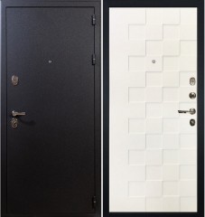 Металлическая дверь Лекс Рим Квадро Белая шагрень (панель №71)