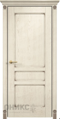 Межкомнатные двери Оникс Classic Италия 3 Эмаль слоновая кость Патина коричневая