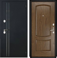 Входные двери L-37 Черный Муар с Блестками/Лаура-2 Светлый Мореный Дуб