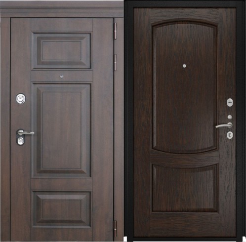 Входные двери в квартиру Luxor 21 Nussabaum/Лаура-2 Мореный Дуб