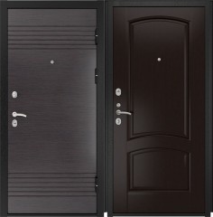 Входные двери L-7 Черный Муар/Лаура Венге