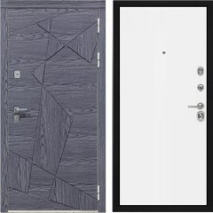 Входная дверь Cударь Diva ДИВА-97/3 Дуб серый/Н-1 Белый софт