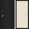 Металлическая дверь Лабиринт CLASSIC шагрень черная 03 - Крем софт