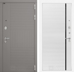 Входная дверь Лабиринт FORMA 22 - Белый софт, черная вставка