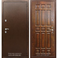 Металлическая дверь Лекс Термо Сибирь 3К Голден патина (панель №33)
