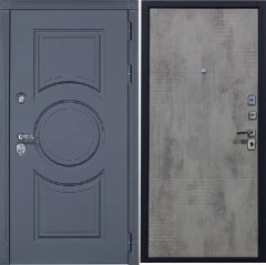 Входная дверь Cударь STR МХ-30 Софт серый/Д-4 Бетон