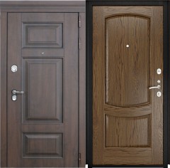 Металлические входные двери в квартиру L-21 Nussabaum/Лаура-2 Светлый Мореный Дуб