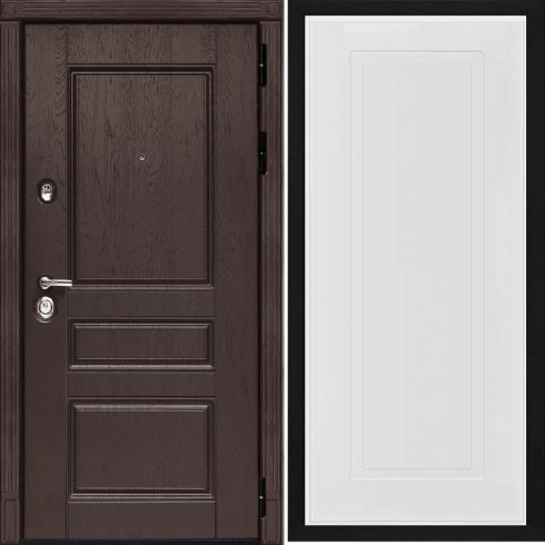 Входная дверь Cударь Diva ДИВА-90 Крафтовый дуб/Н-10 Белый софт