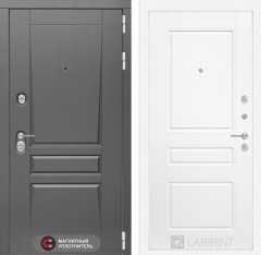 Металлическая дверь в квартиру Лабиринт Платинум 03 - Белый софт