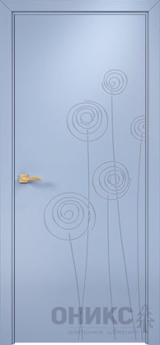 Межкомнатная дверь Концепт эмаль голубая