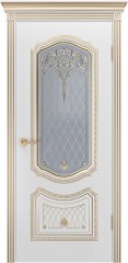 Дверь Соло Корона Белая эмаль В3 ПО патина золото (рис.2)
