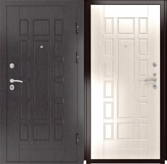 Входные двери L-5 Черная Шагрень/ПВХ ФЛ-244 Беленый Дуб