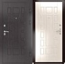 Входные двери в квартиру Luxor 5 Черная Шагрень/ПВХ ФЛ-244 Беленый Дуб