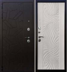 Металлическая входная дверь в квартиру Ратибор Витраж 3К, Лиственница беж