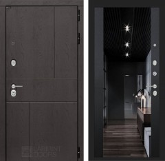 Металлическая входная дверь в квартиру URBAN с Зеркалом Максимум - Черный кварц