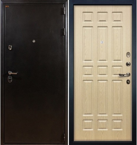 Металлическая дверь Лекс Колизей Беленый дуб (панель №28)