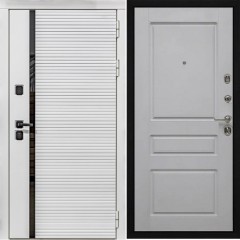 Входная дверь Cударь STR МХ-45 Белый софт/Д-13 Силк маус